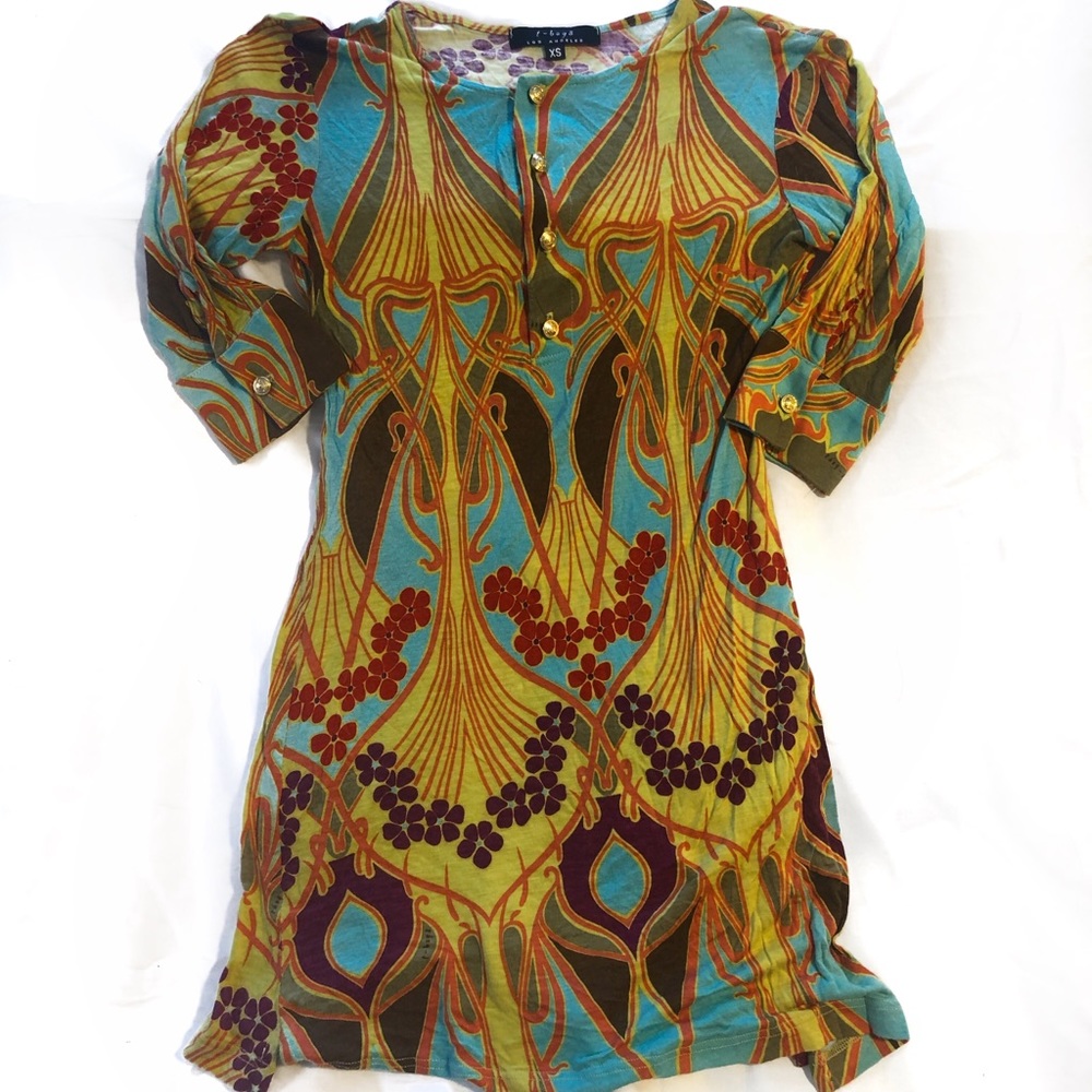 T-Bags Patterned Top with Buttons